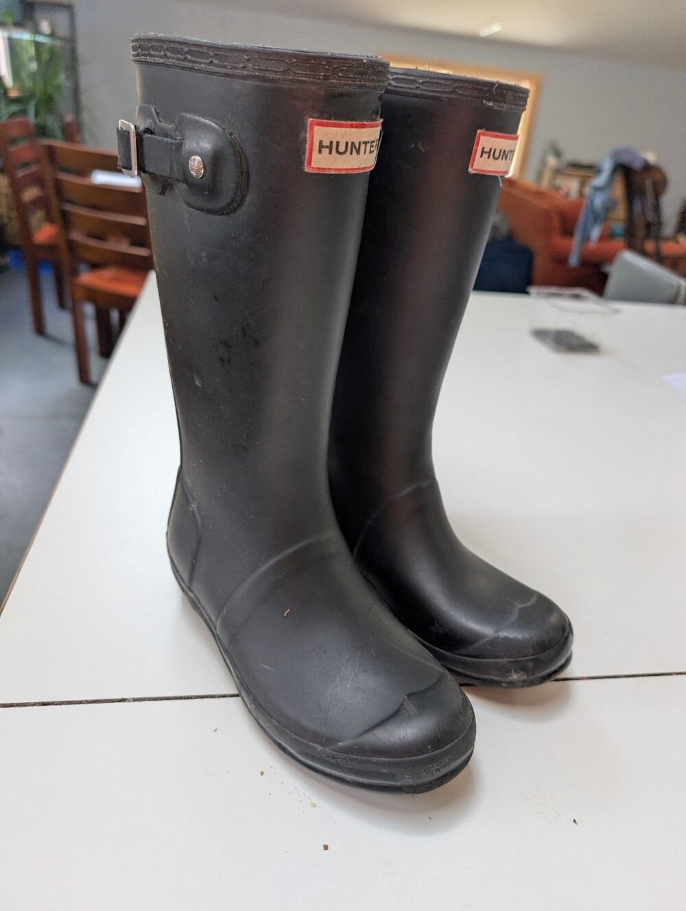 Hunter Black Tall Rain Boots